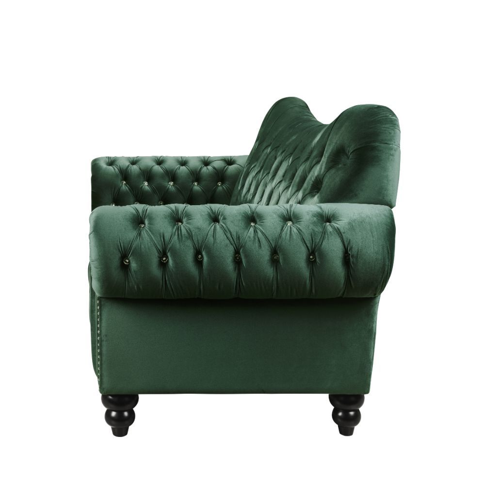 Iberis Green Velvet Sofa