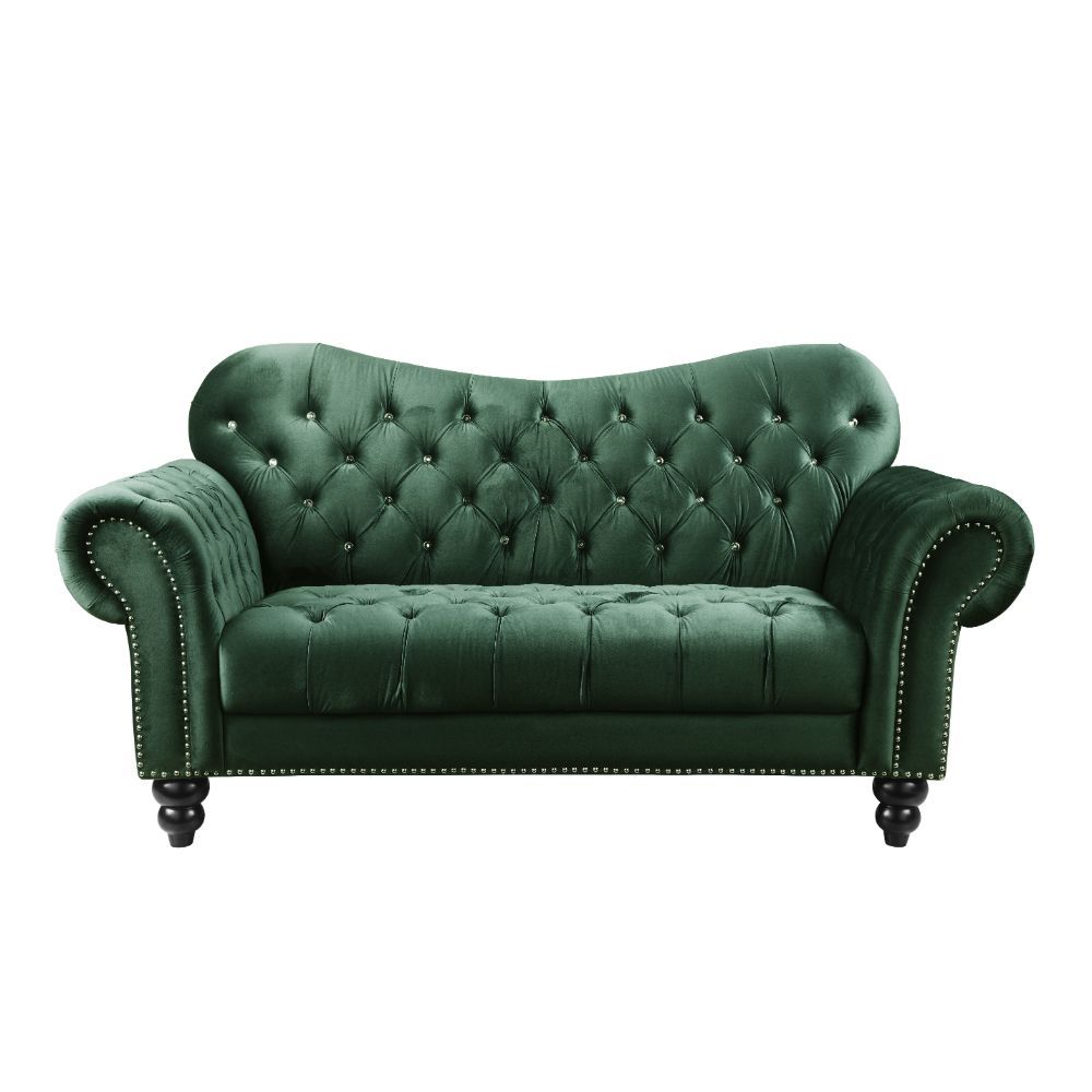 Iberis Green Velvet Sofa