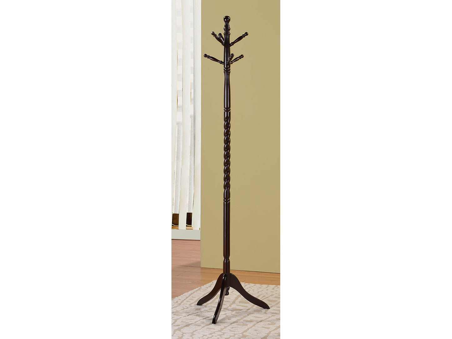 Wood Hall Tree Comes in Cherry, Espresso, or Oak Finish - GracePalaceFurniture