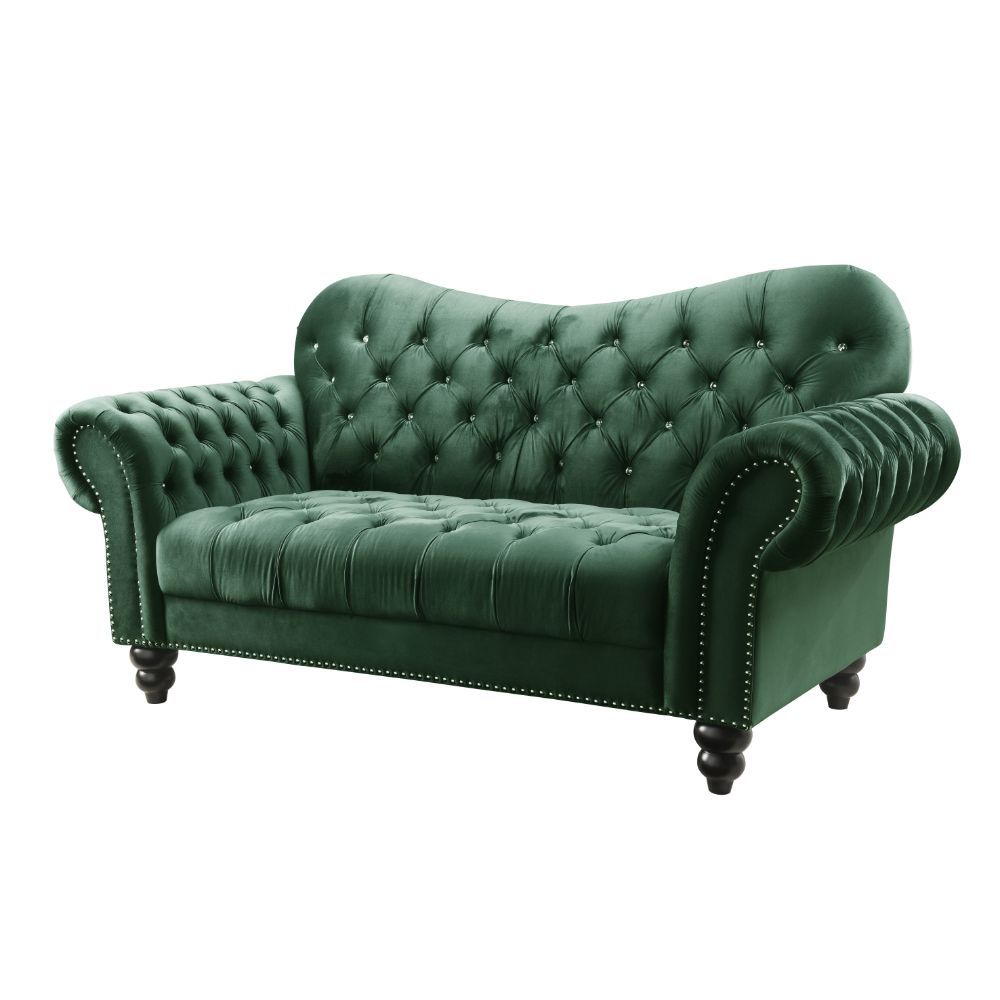 Iberis Green Velvet Sofa
