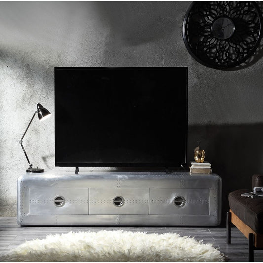 Acme Furniture Brancaster TV Stand in Aluminum