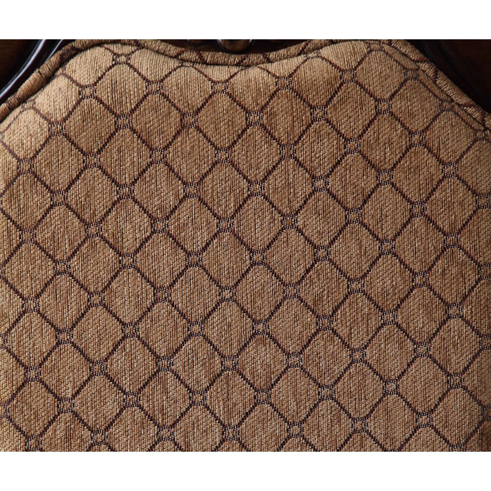 Chateau De Ville Fabric & Espresso Side Chair