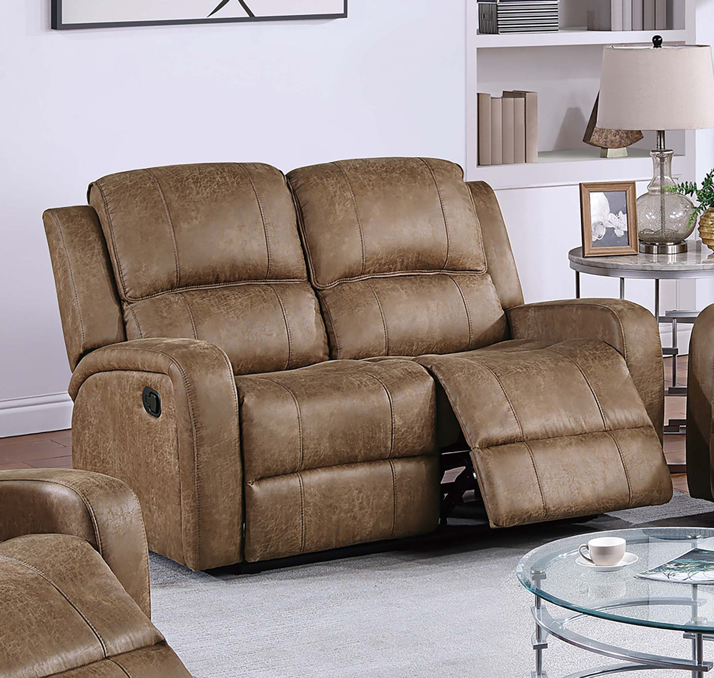 2 pcs Set Sofa and loveSeat Color Chestnut Best Seller