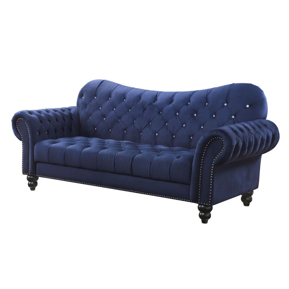 Iberis Navy Velvet Sofa