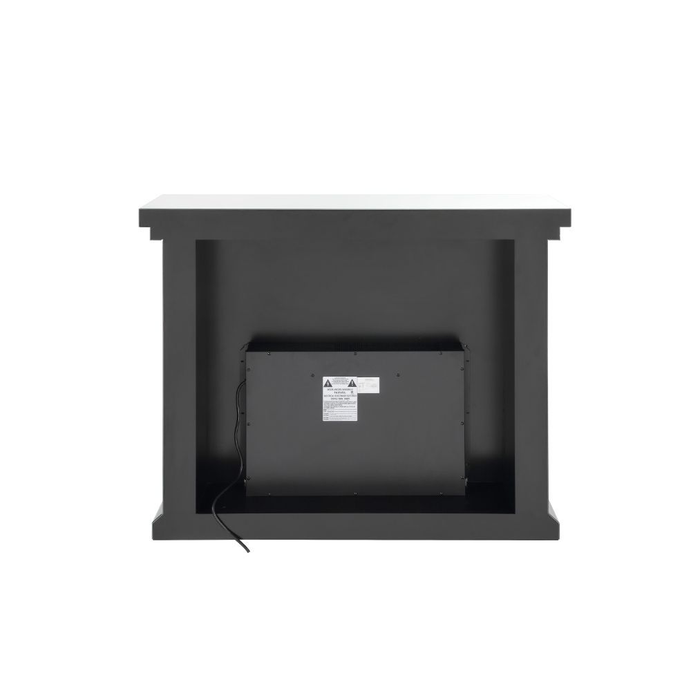 Acme Furniture Nysa Fireplace in Mirrored & Faux Crystals