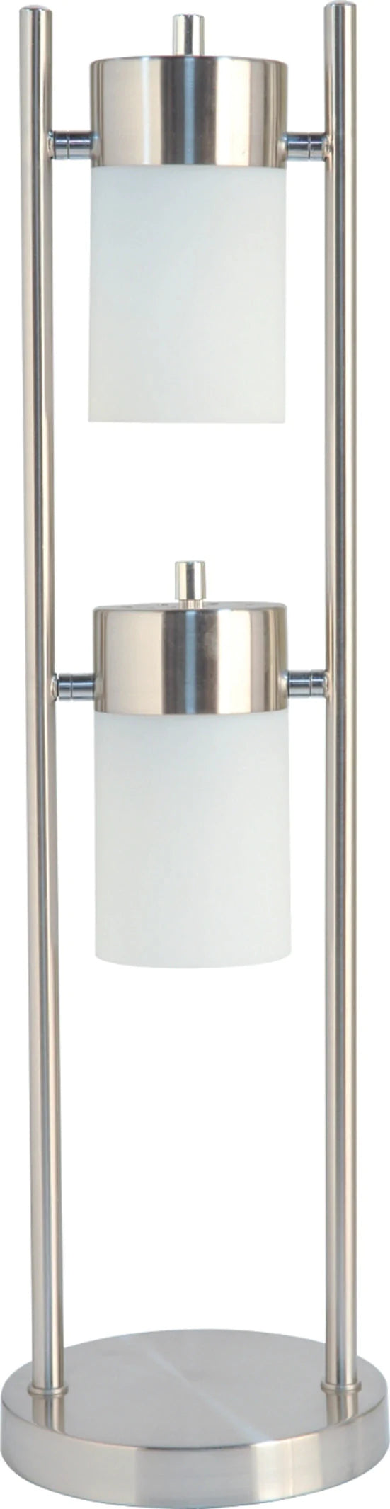 International 3031FW 3-Light Adjustable Floor Lamp, White