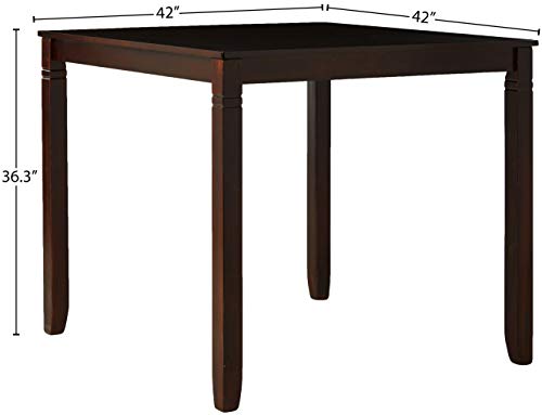 5-Pc Cherry Cashew Wood Counter Height Set
