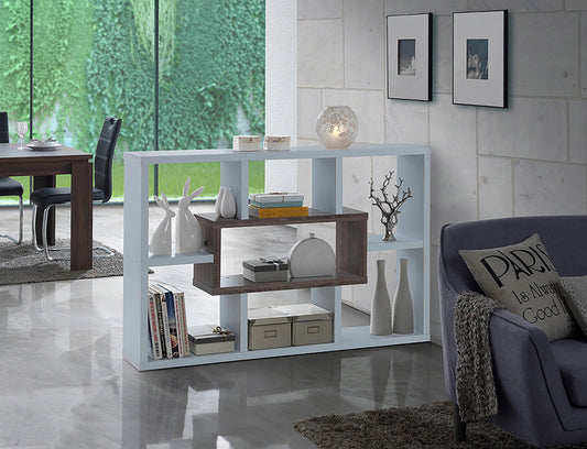 Divider in White Finish Sonoma Oak Center