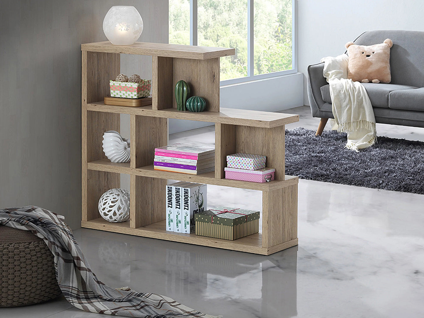 Wood Divider Comes in Espresso or Natural Finish