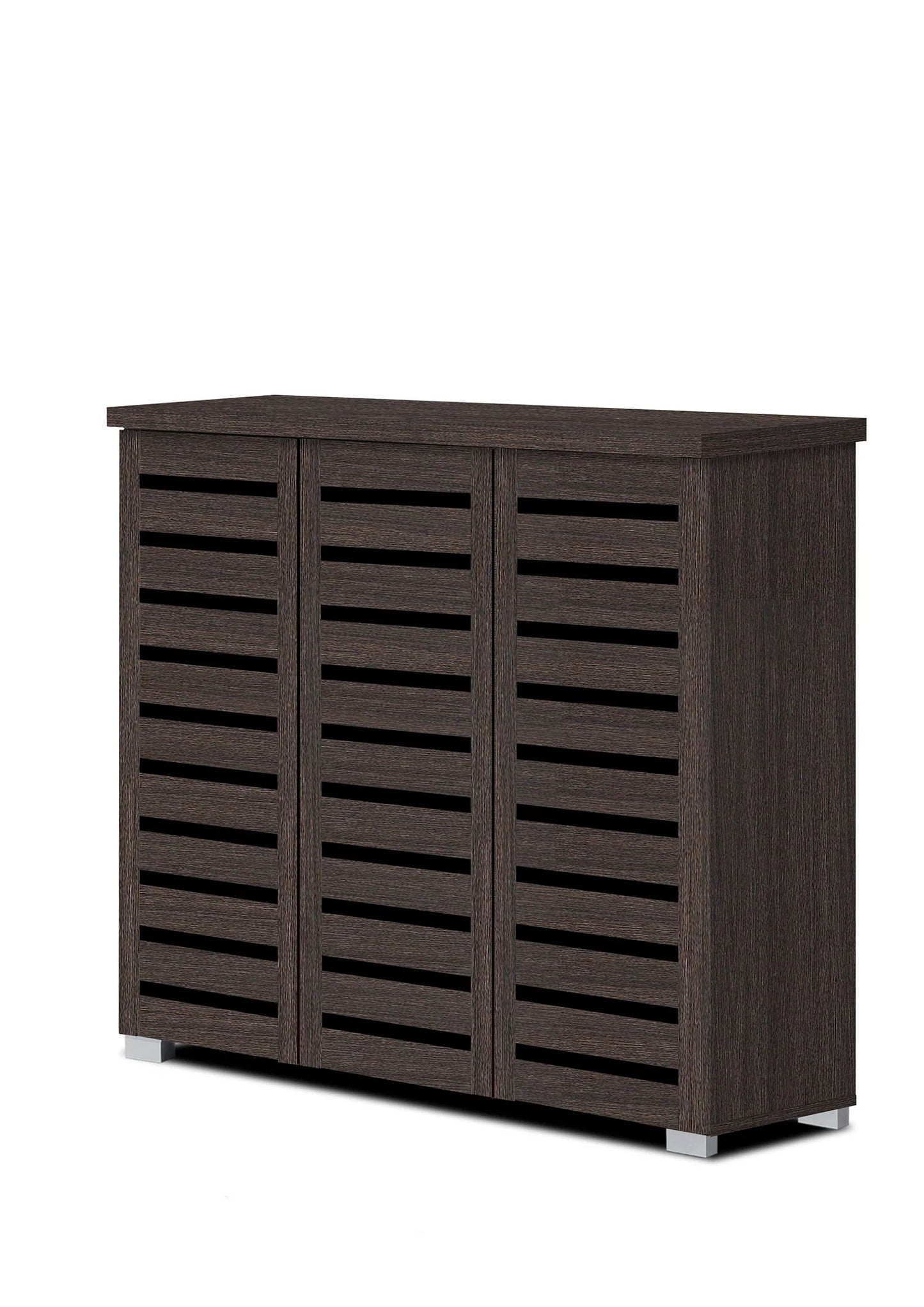 Shoe Cabinet 3 Doors & 4 Shelves Comes in Espresso or Natural