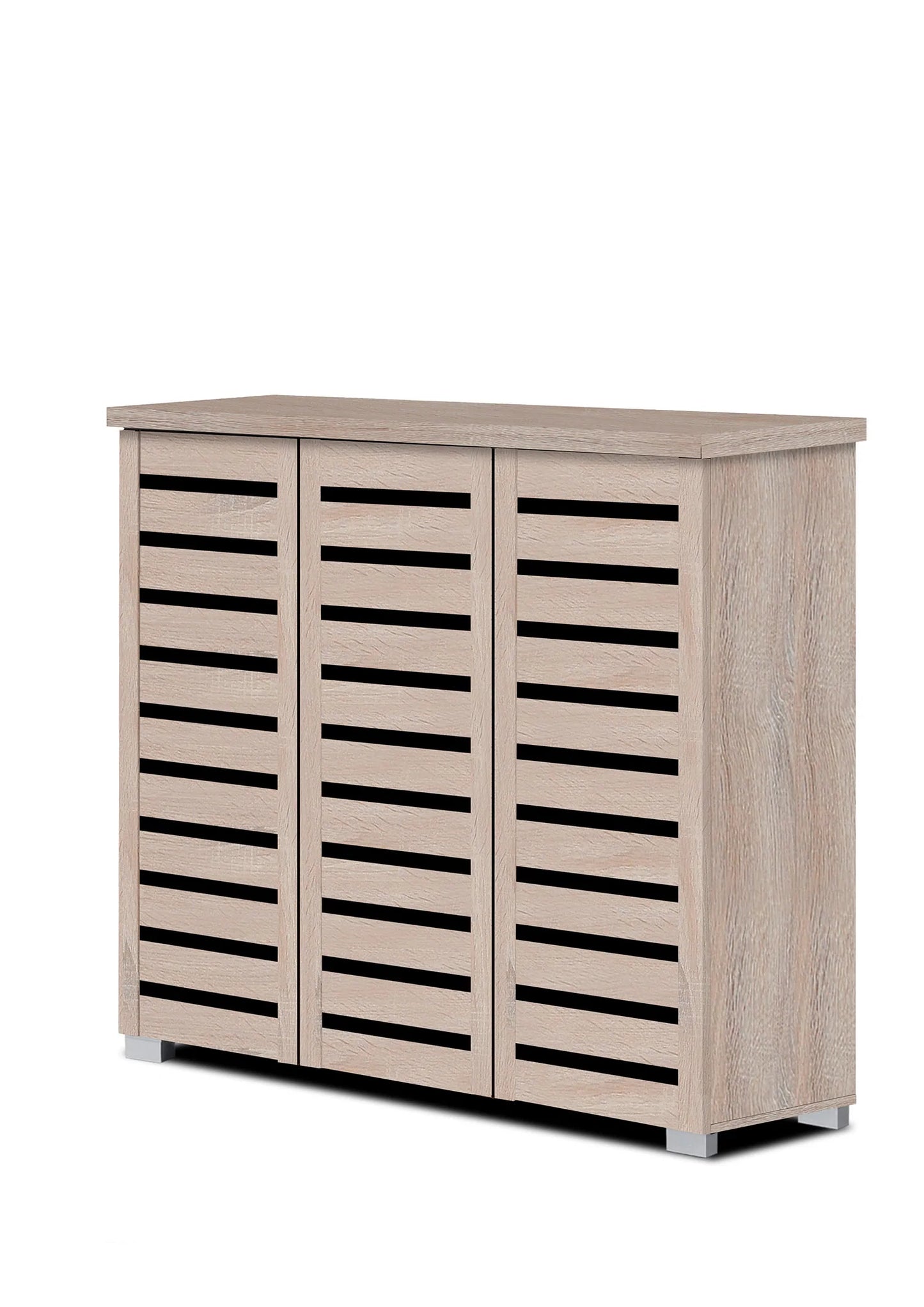 Shoe Cabinet 3 Doors & 4 Shelves Comes in Espresso or Natural