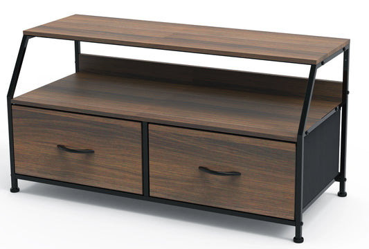 2 Drawer Storage Mini-Chest Rustic Finish