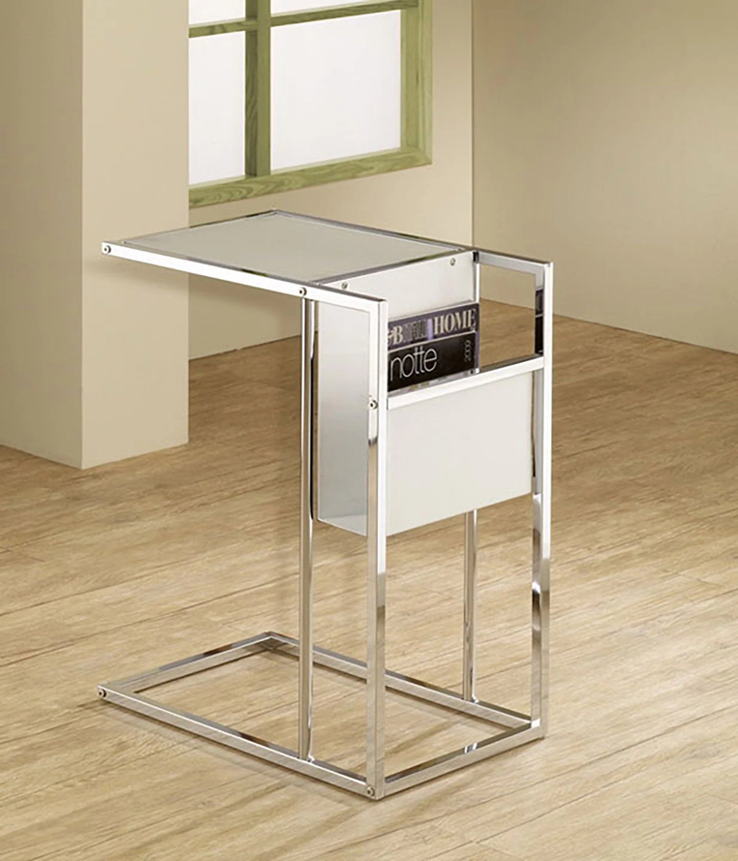 magazine Side Table Dark Glass
