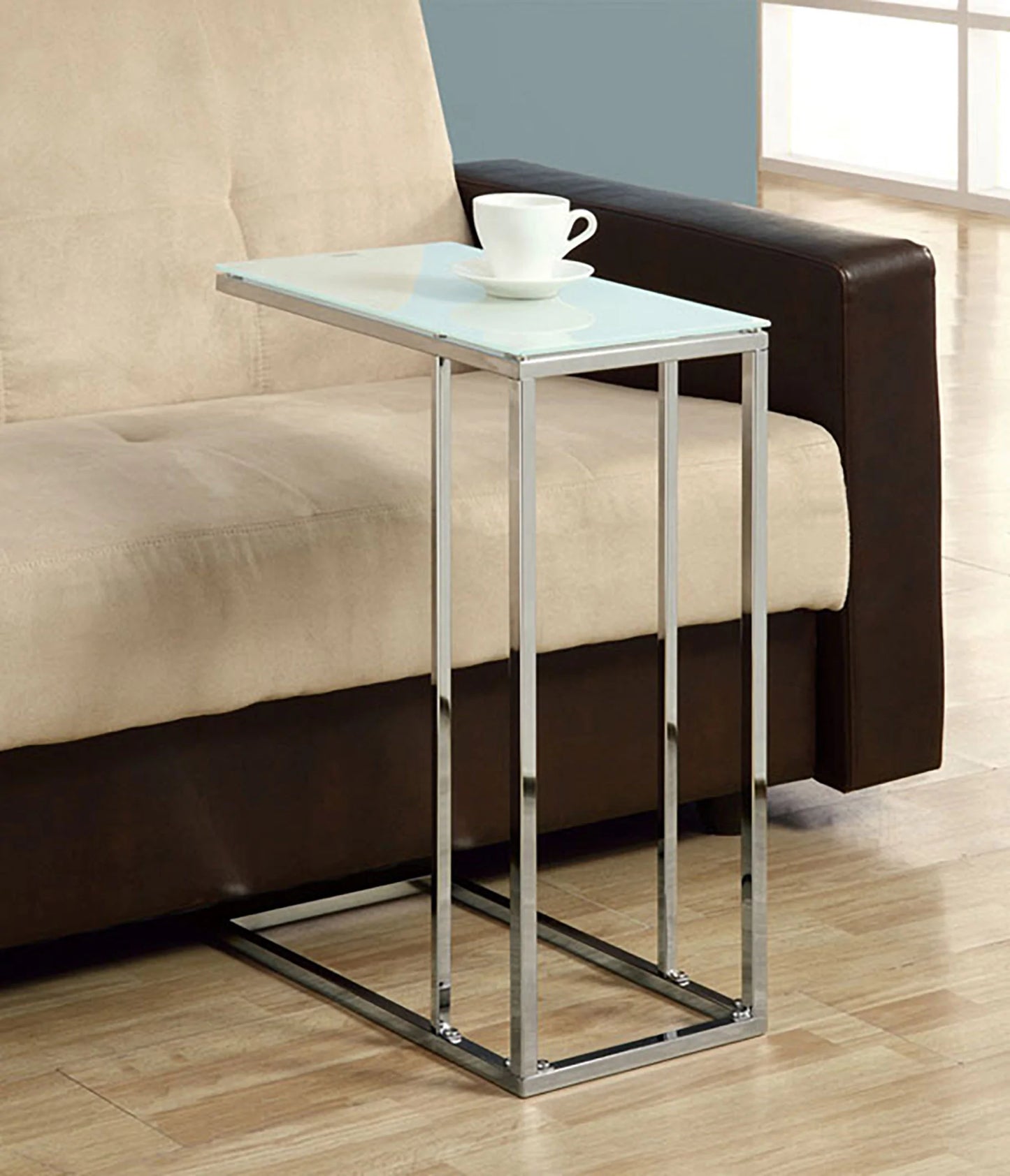 Snack Table Frosty Glass Top