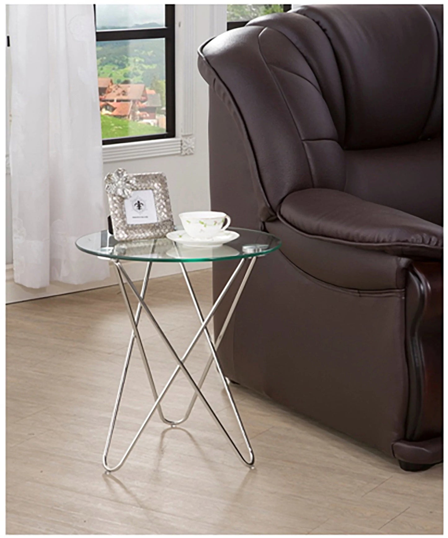 Glass Table Metal Base