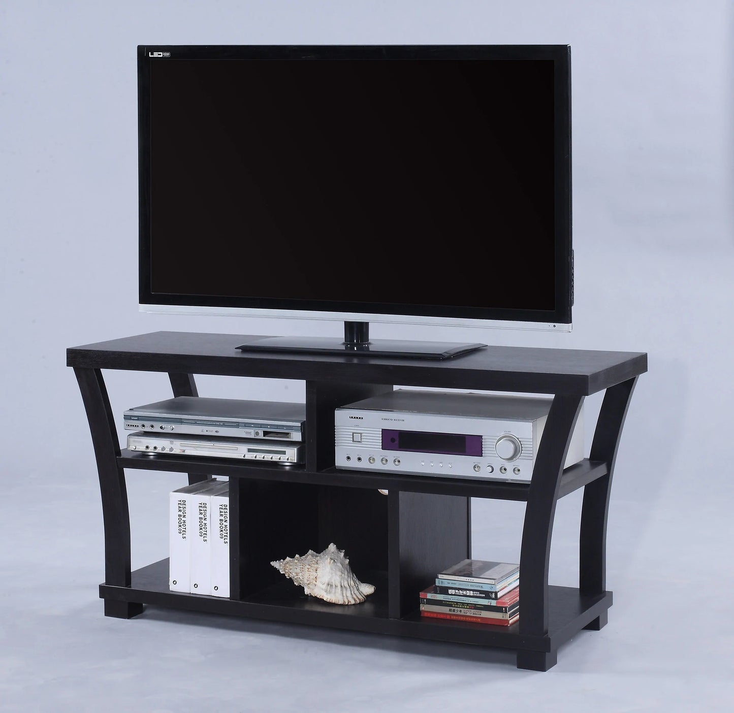TV Stand Comes in Espresso or Grey Finish
