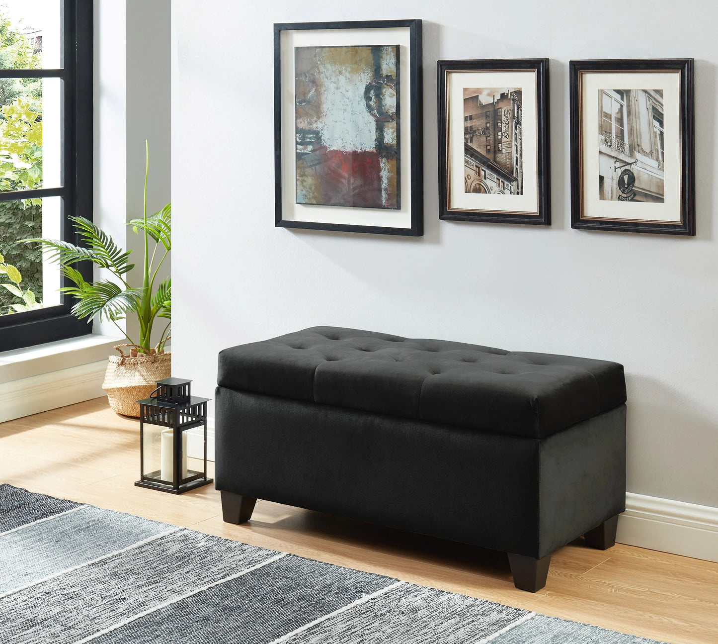 Storage Bench / Ottoman - Black
