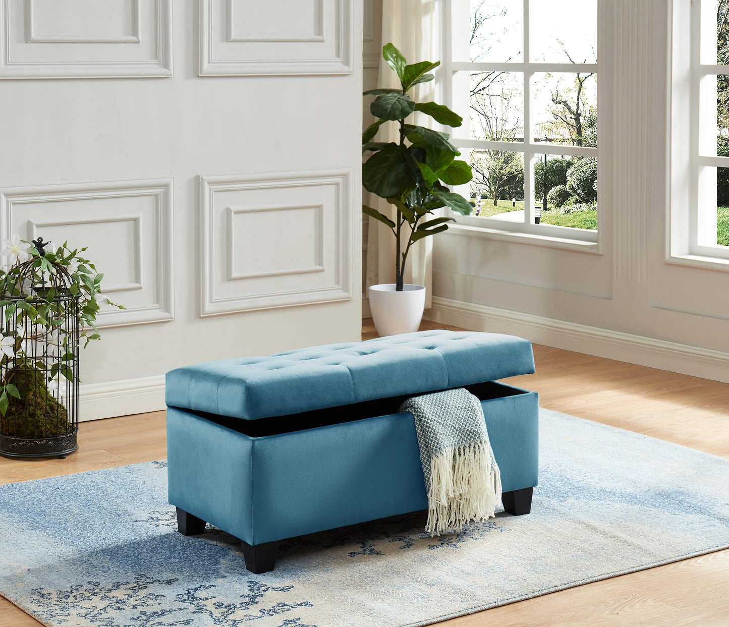 Storage Bench / Ottoman - Black