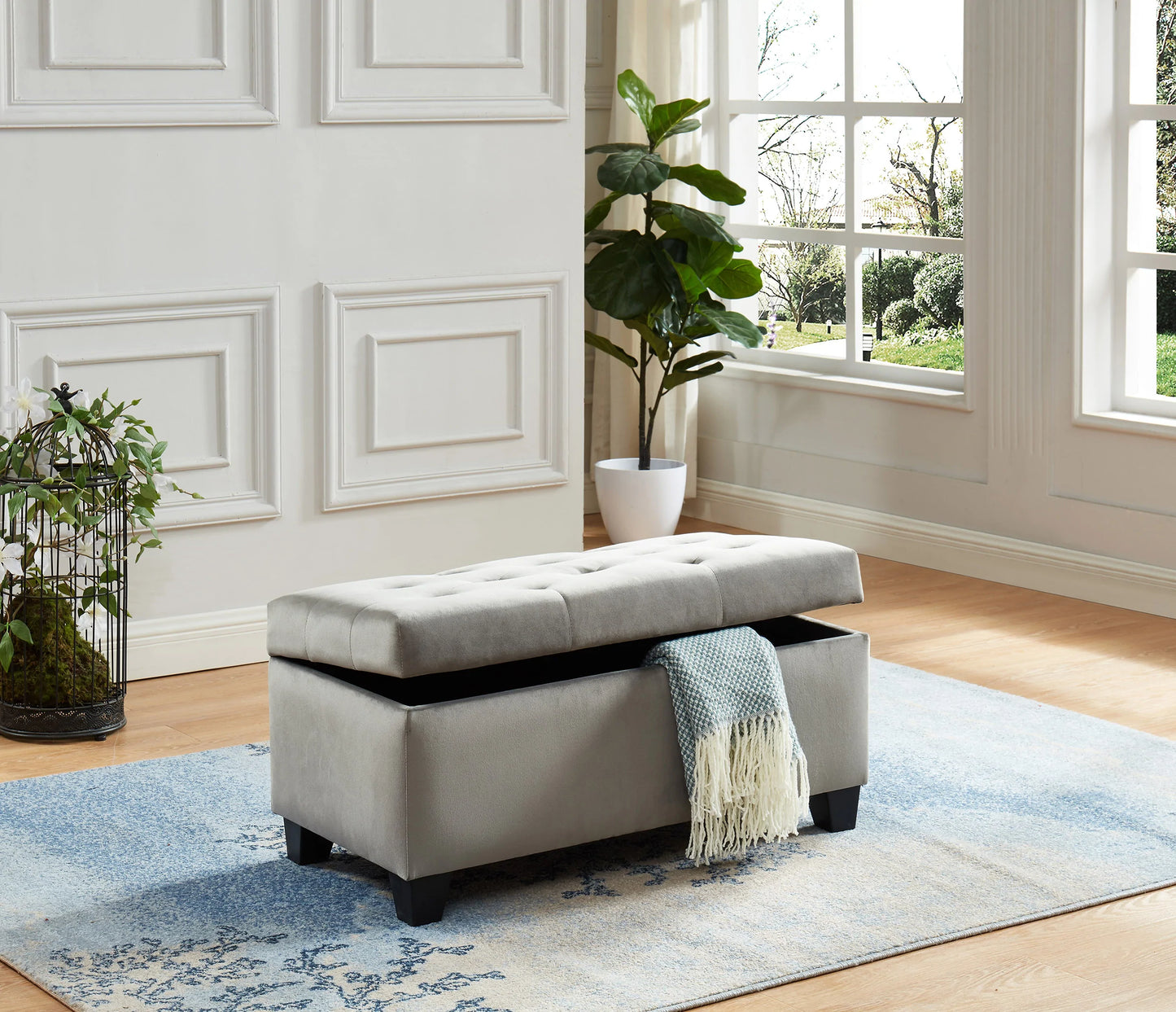 Storage Bench / Ottoman - Black