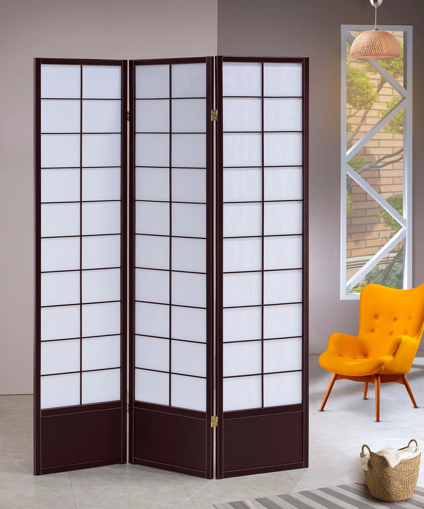 3/4 Panel Wood Screen - GracePalaceFurniture