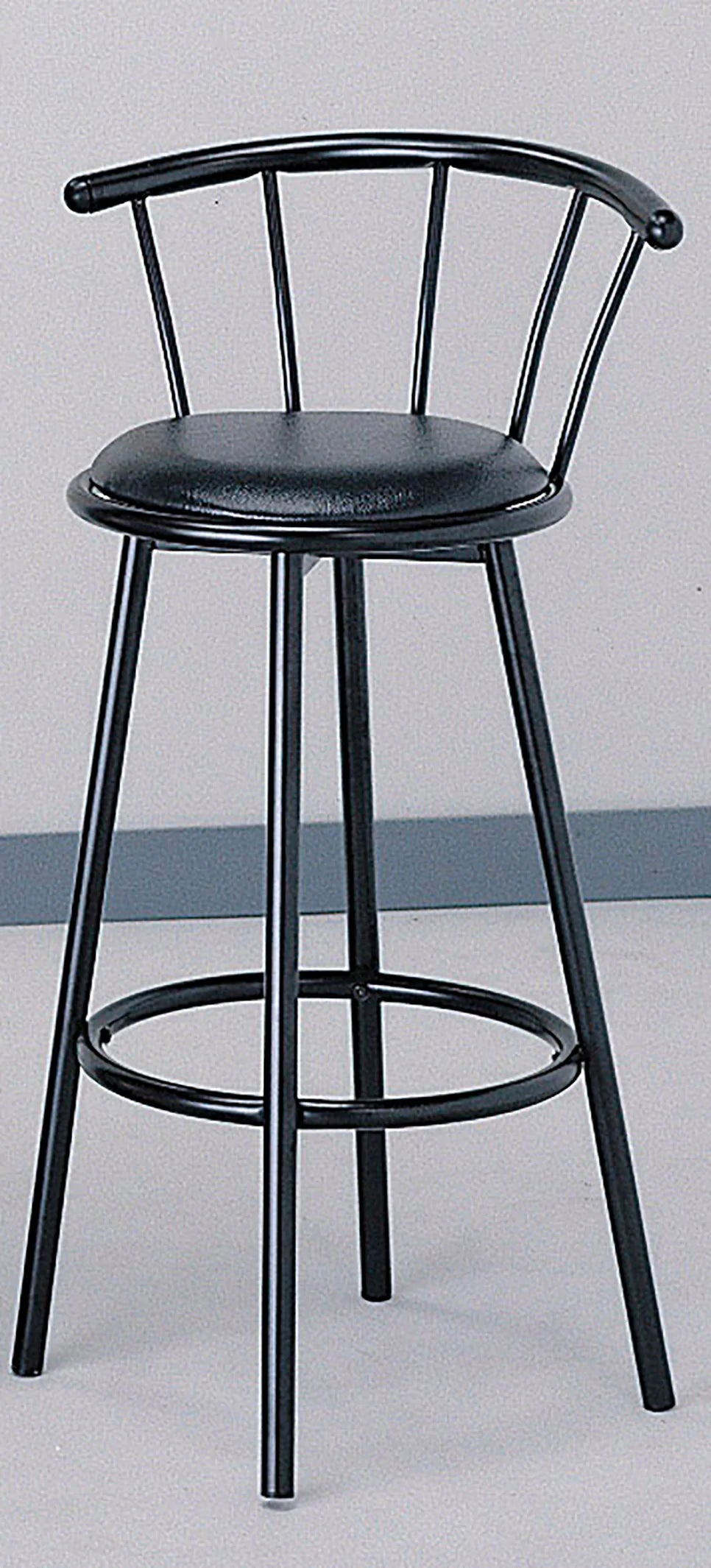Swivel Bar Stool 29" Seat Height Black - GracePalaceFurniture