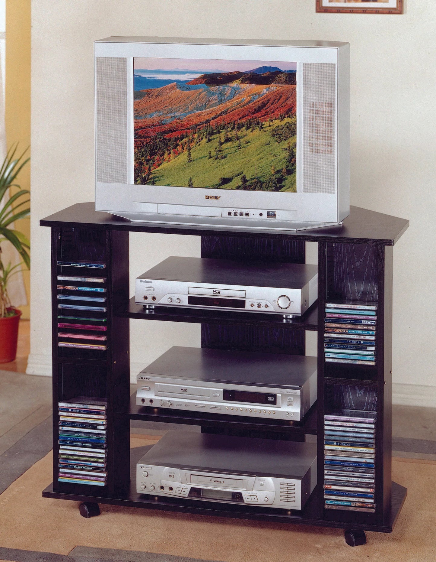 TV Stand Comes in Black, Espresso, or Natural Color - GracePalaceFurniture