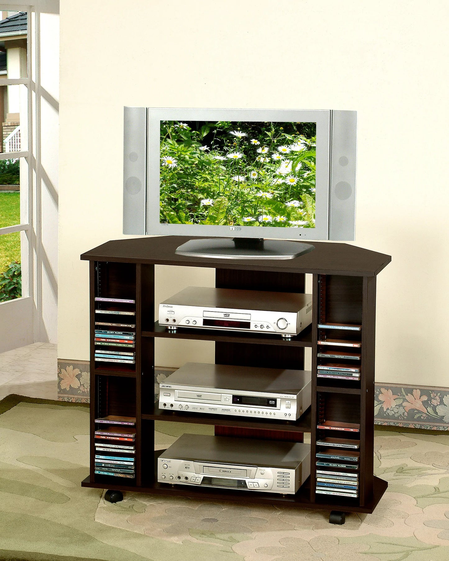 TV Stand Comes in Black, Espresso, or Natural Color - GracePalaceFurniture