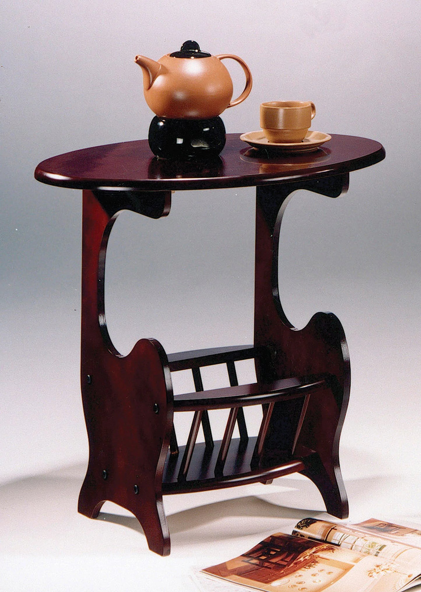 Magazine Rack Cherry Finish - GracePalaceFurniture