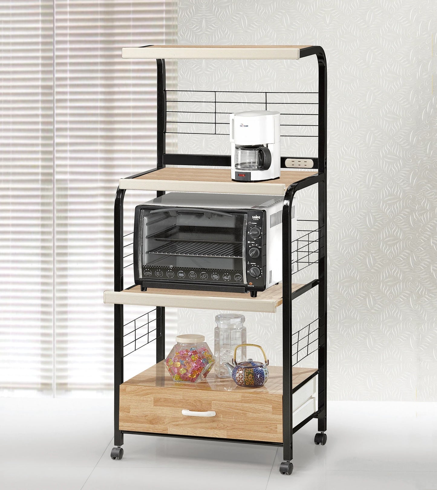 Microwave Rack Serving Cart - GracePalaceFurniture