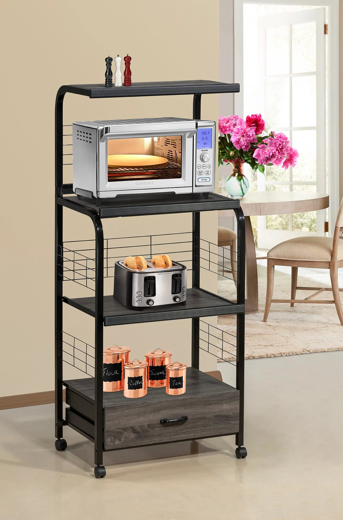 Microwave Rack Serving Cart - GracePalaceFurniture