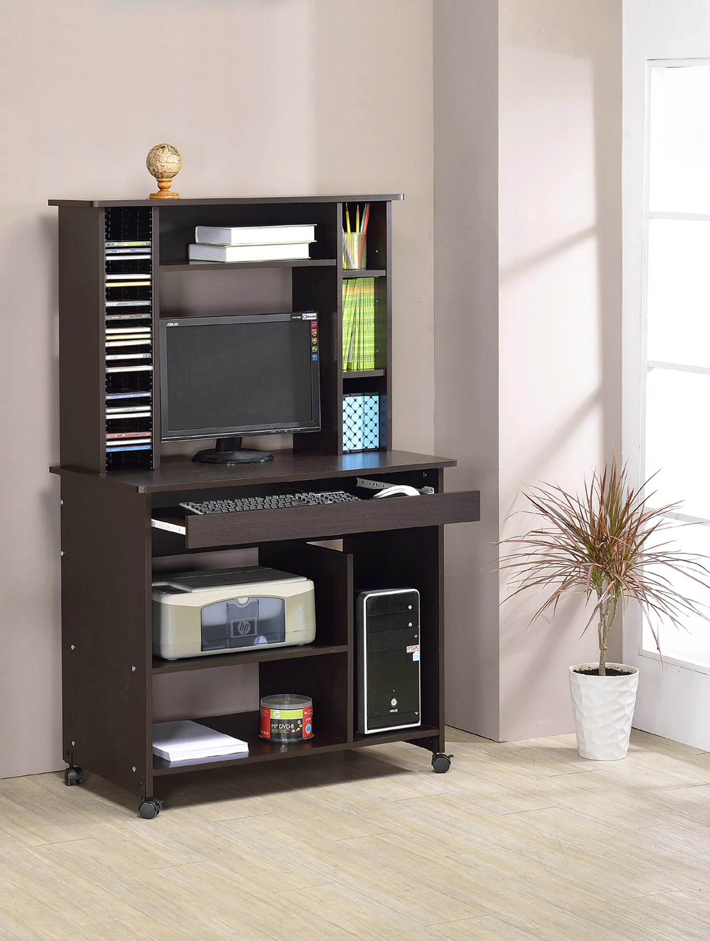 Computer Desk Espresso - GracePalaceFurniture