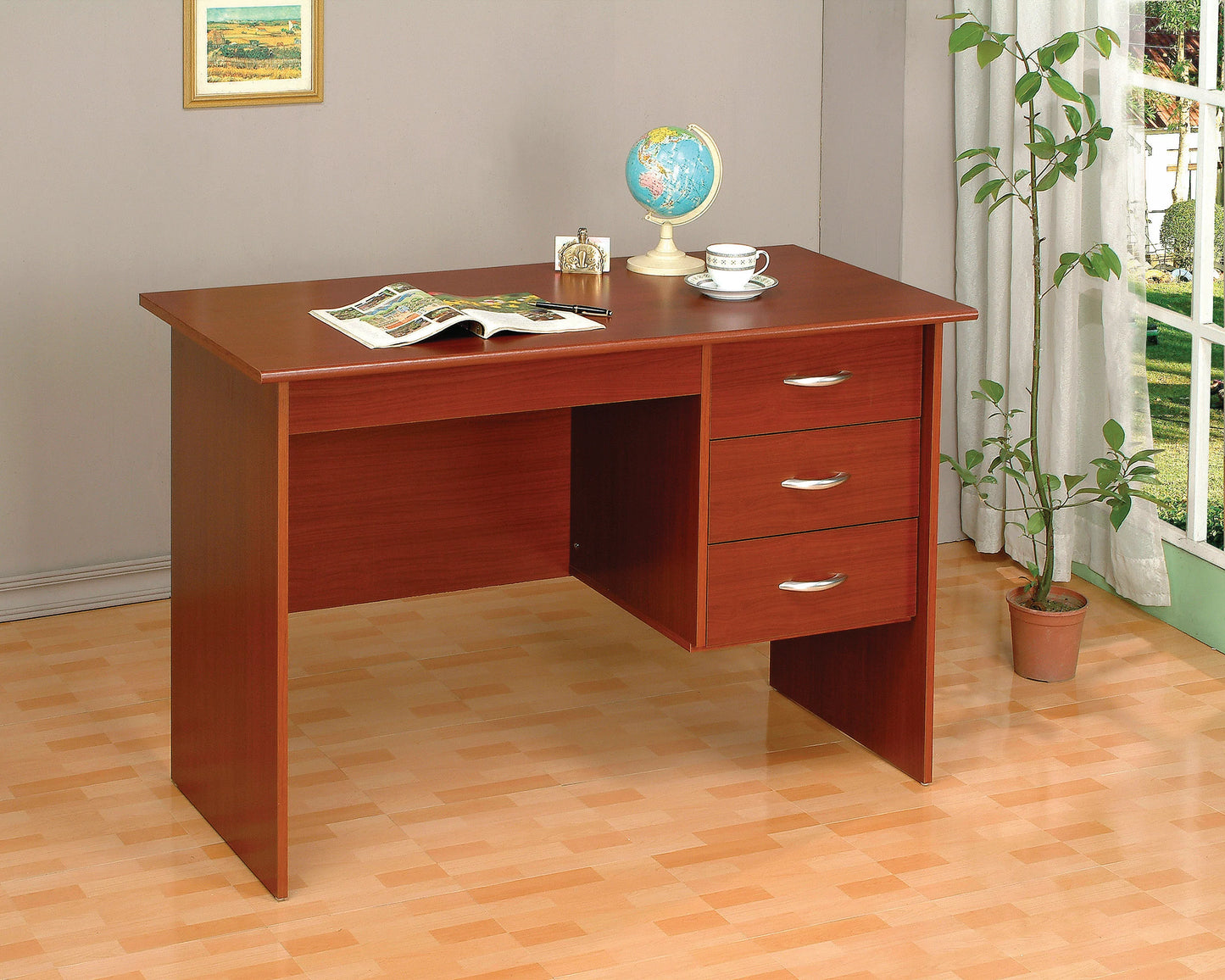 Desk Comes in Cherry or Natural Finish - GracePalaceFurniture