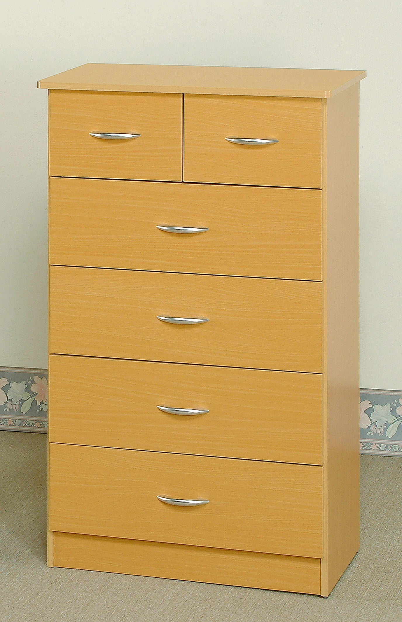 6 Drawer Chest Comes in Cherry, Espresso, or Natural Finish - GracePalaceFurniture