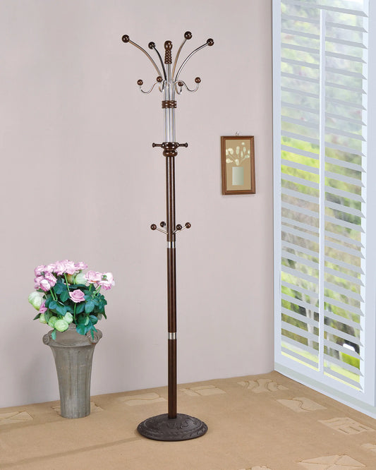Coat Rack Metal & Wood Ornaments - GracePalaceFurniture