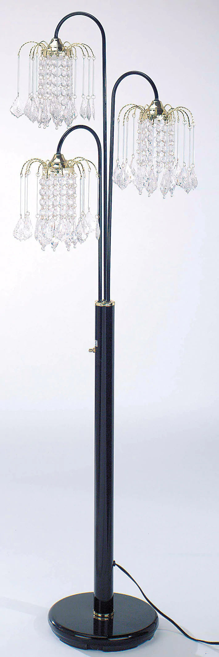 Elegant crystal tree floor lamp Measures 63" H Inch tall The body and base is made of metal Faux crystal ornaments - GracePalaceFurniture