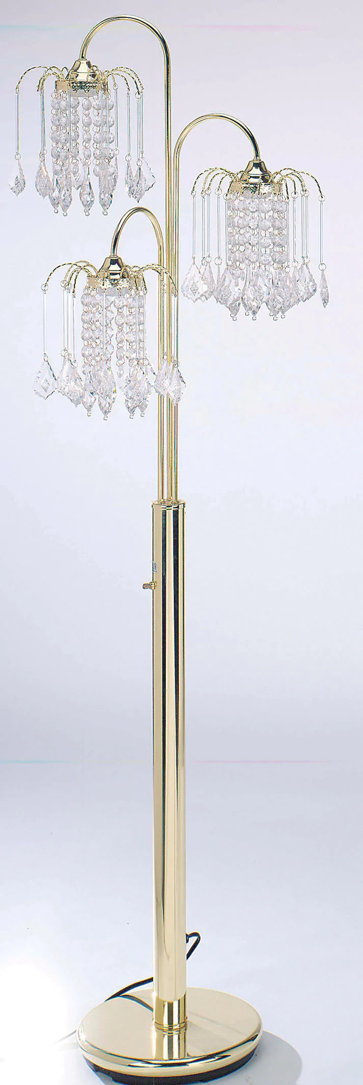 Elegant crystal tree floor lamp Measures 63" H Inch tall The body and base is made of metal Faux crystal ornaments - GracePalaceFurniture