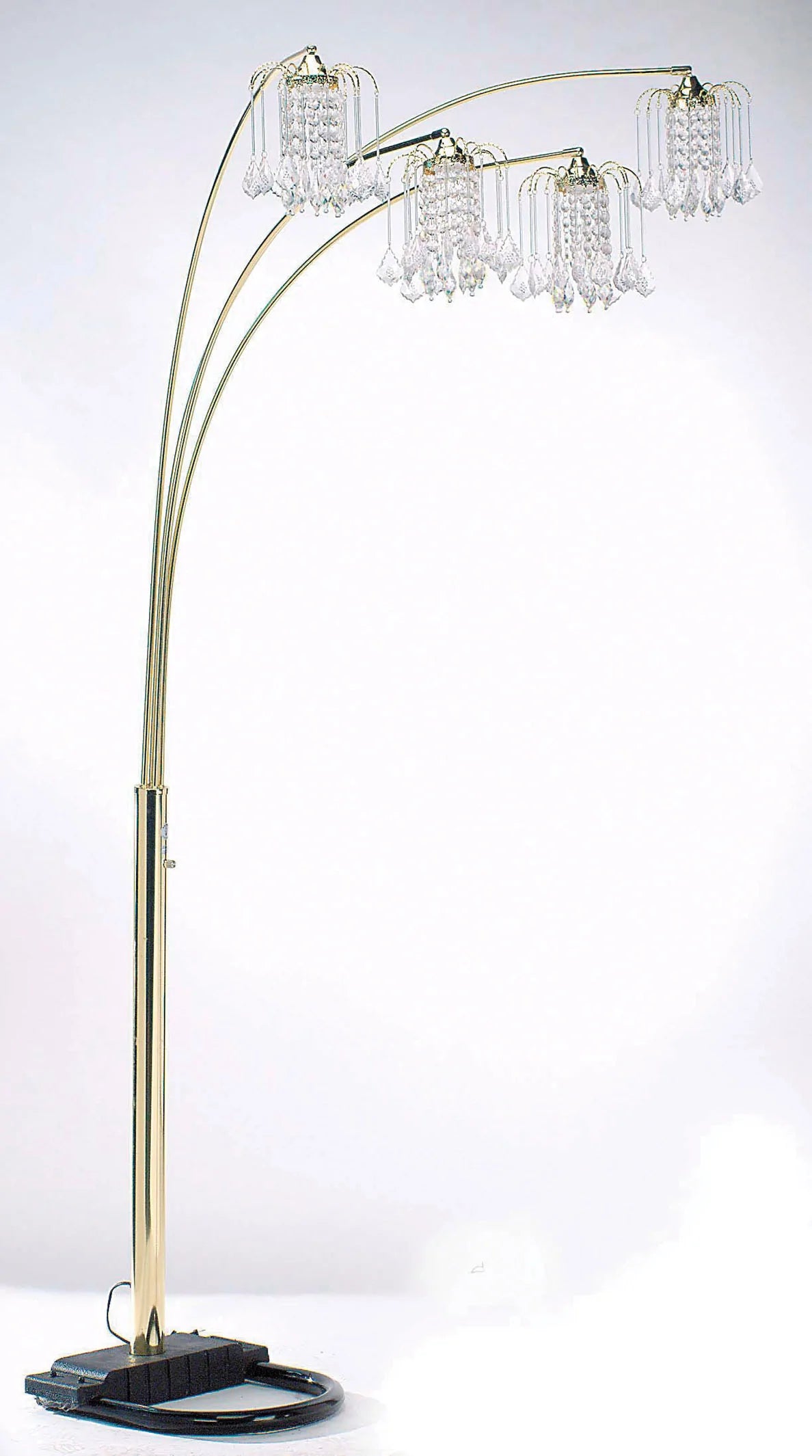 4 Shade Glass Floor Lamp - GracePalaceFurniture