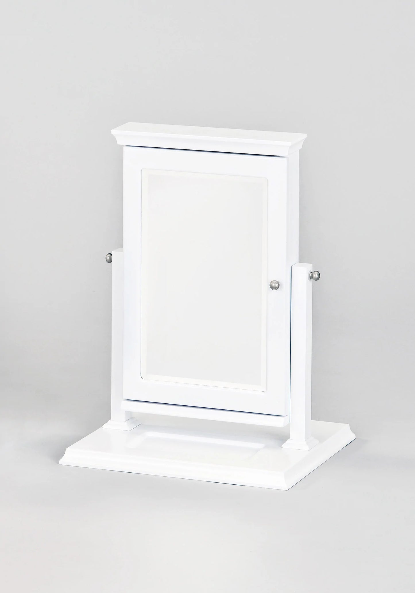 Vanity Jewelry Mirror Stand White Finish - GracePalaceFurniture