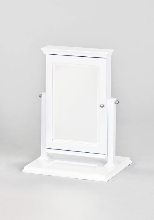 Vanity Jewelry Mirror Stand White Finish - GracePalaceFurniture