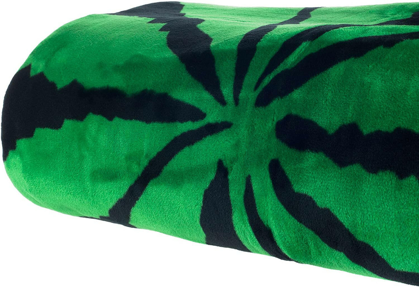 Marijuana Leaf Heavy Thick Plush Mink Blanket-8 Pound king size.