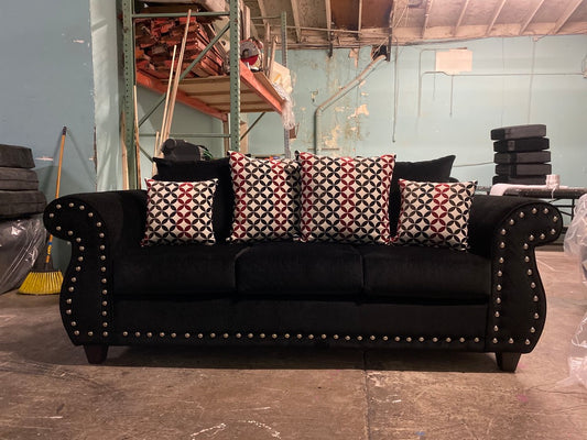 Black Sofa & Love Seat Set.
