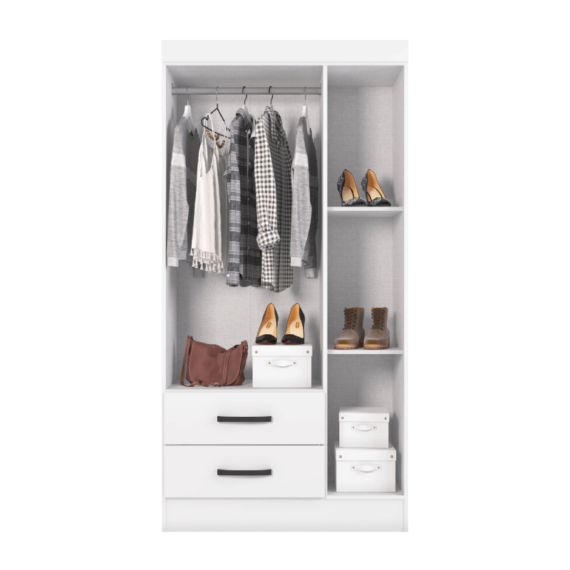 3 Door Wardrobe Rustic Oak Closet With shelves