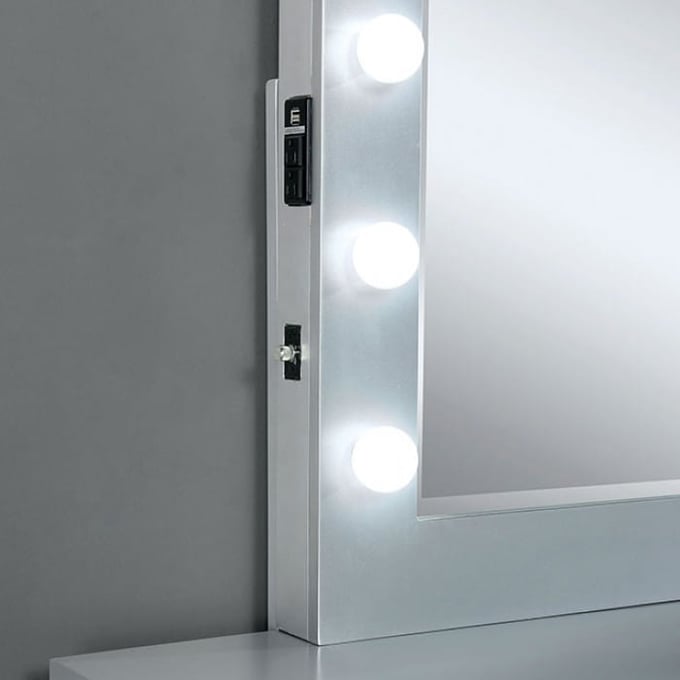 Margret White Gray Vanity Set