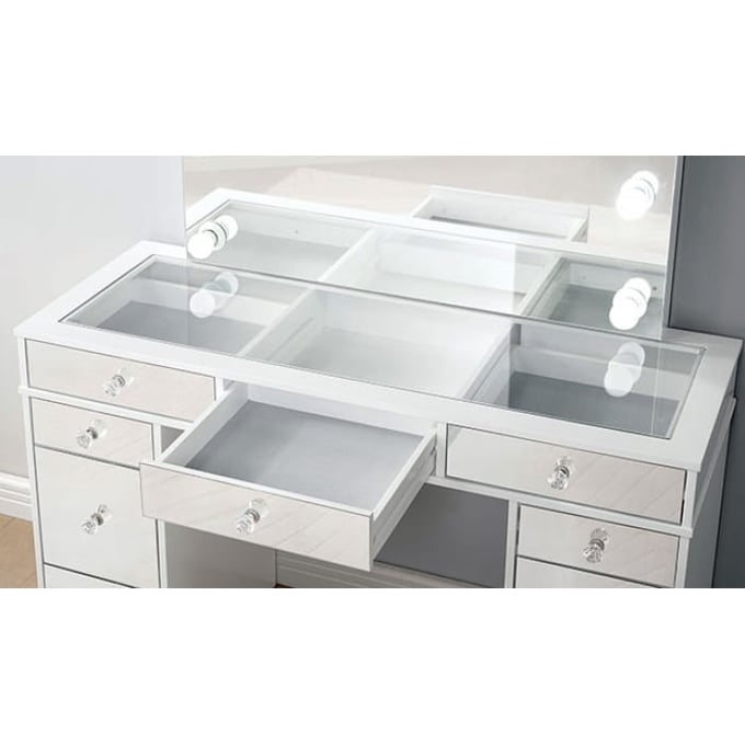 Margret White Gray Vanity Set