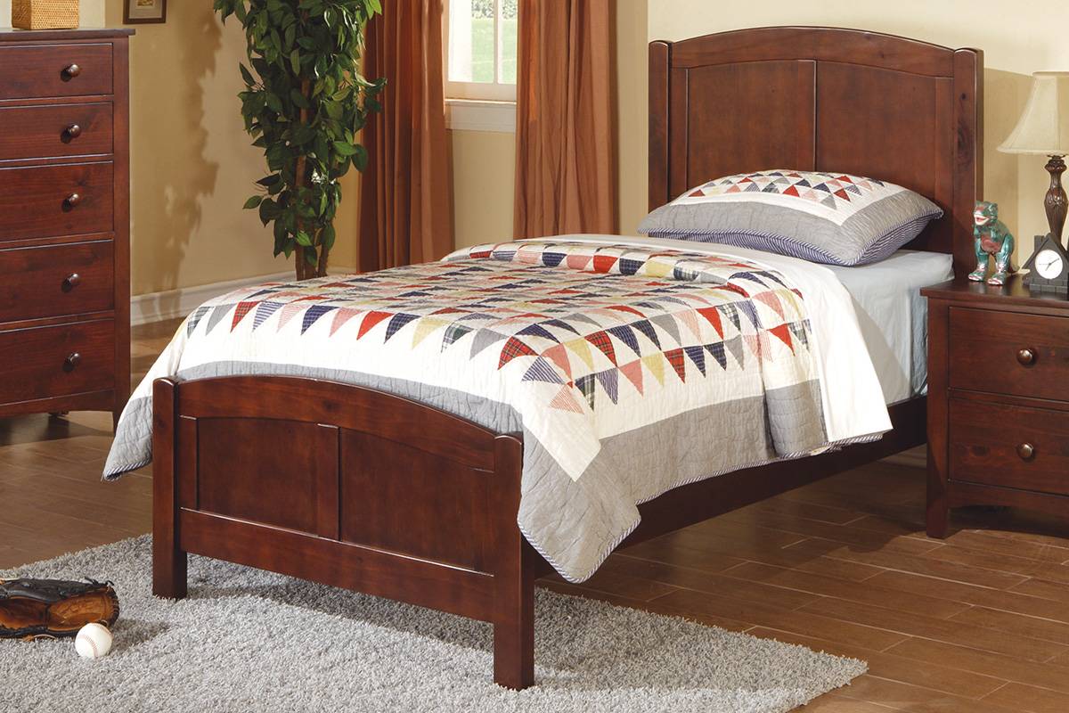 Twin Bed Dark Oak Finish