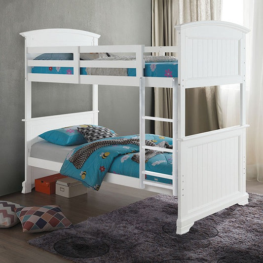 TWIN/TWIN BUNK BED WHITE