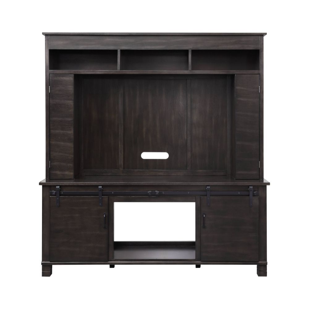 Apison Espresso Entertainment Center w/Fireplace