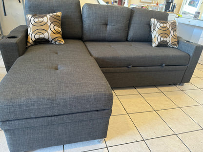 Ash Grey Convertible Sectional