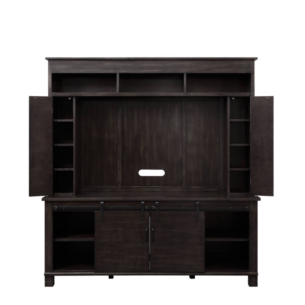 Apison Espresso Entertainment Center w/Fireplace