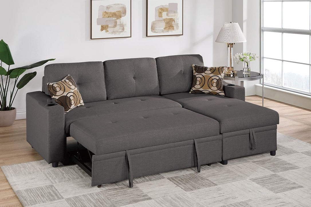 Ash Grey Convertible Sectional